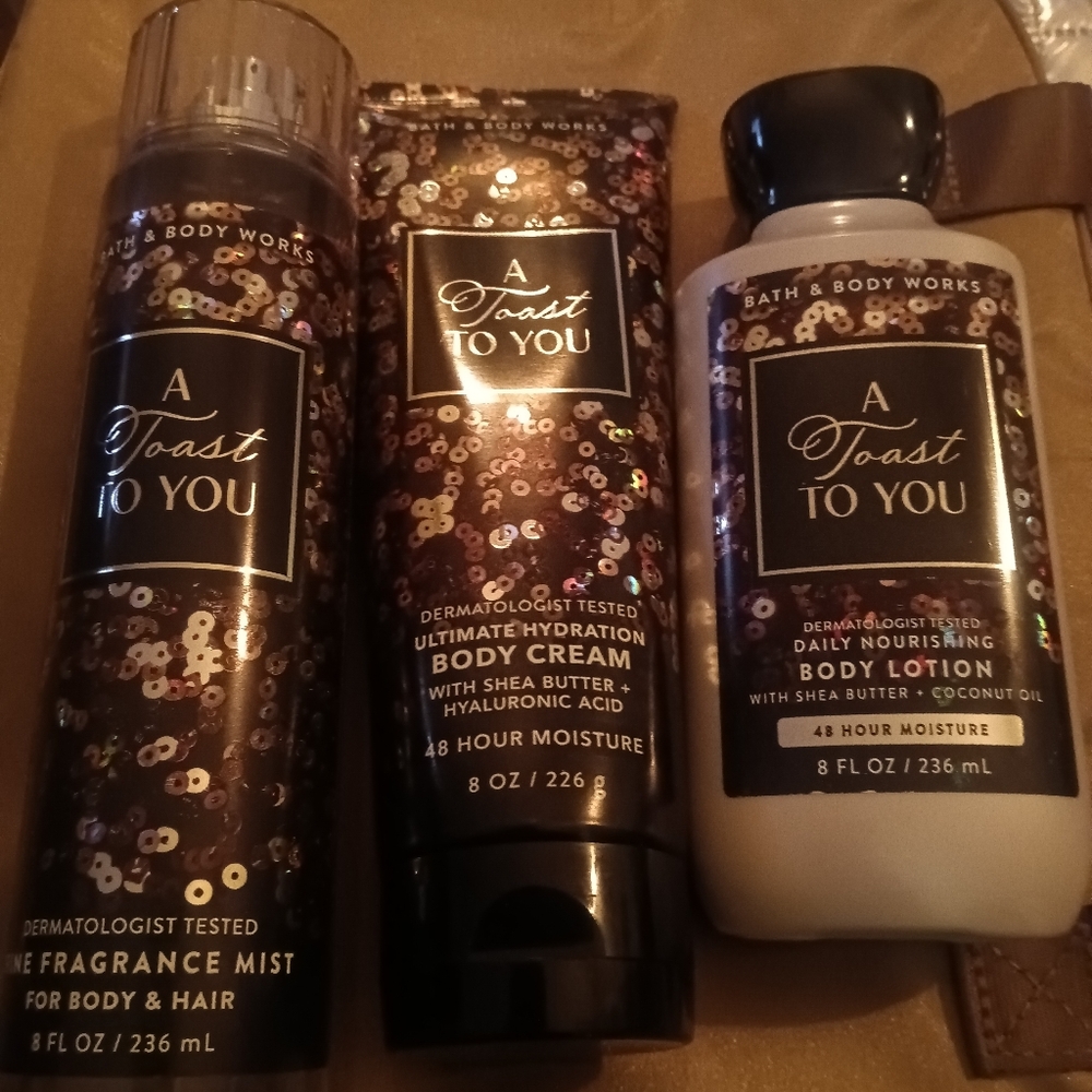 New Bath And Body Works A Toast To You Trio.